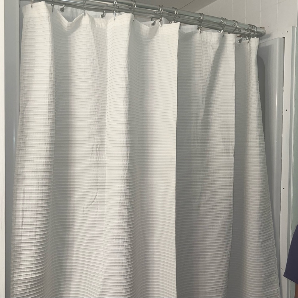 Ivory Shabby Chic Layered Shower Curtain 72”